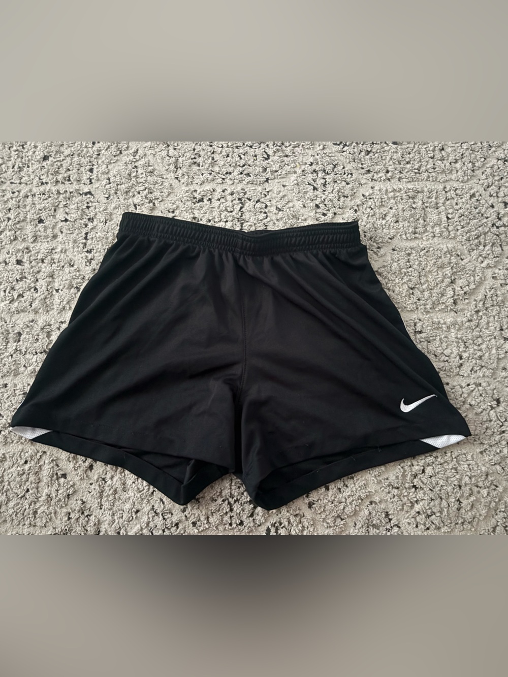 Nike Black Dri-FIT Training Shorts with White Swoosh